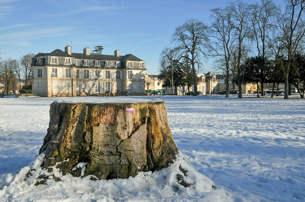Flins – Le Parc du Chateau sous la neige